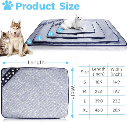 Summer Cooling Mat - Pet Cooling Pad for Dogs Cats,Ice Silk Pet Self Cooling Pad Blanket for Pet Bedskennelssofafloorcar Seats (X-Large)