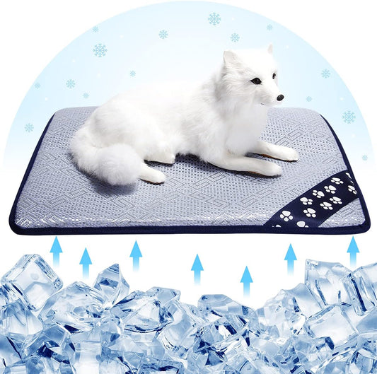 Summer Cooling Mat - Pet Cooling Pad for Dogs Cats,Ice Silk Pet Self Cooling Pad Blanket for Pet Bedskennelssofafloorcar Seats (X-Large)