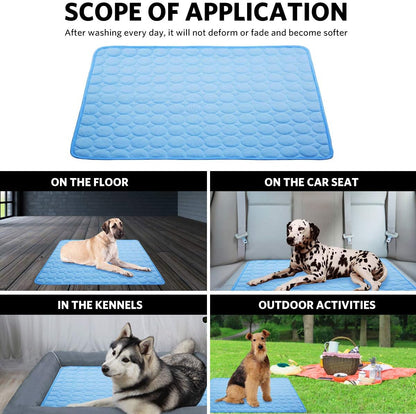 Dog Cooling Mat Pet Cooling Pads Dogs & Cats Pet Cooling Blanket for Outdoor Car Seats Beds (22IN*28IN)